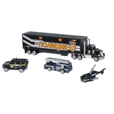Спецтехніка Same Toy Diecast Грузовик с полицейскими (SQ80958-3Ut) - зображення 1