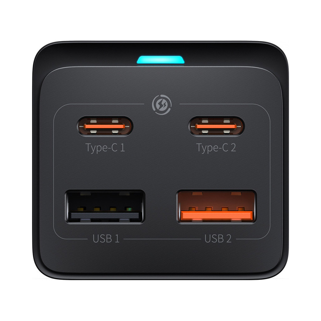 Зарядний пристрій Baseus AC + 2xUSB-C 65W + 2xUSB black (PSZM000901) - изображение 3