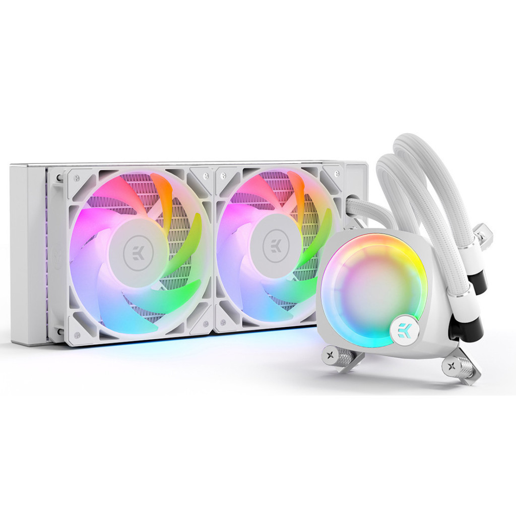 Система рідинного охолодження Ekwb EK-Nucleus AIO CR240 Lux D-RGB - White (3831109897843) - зображення 1