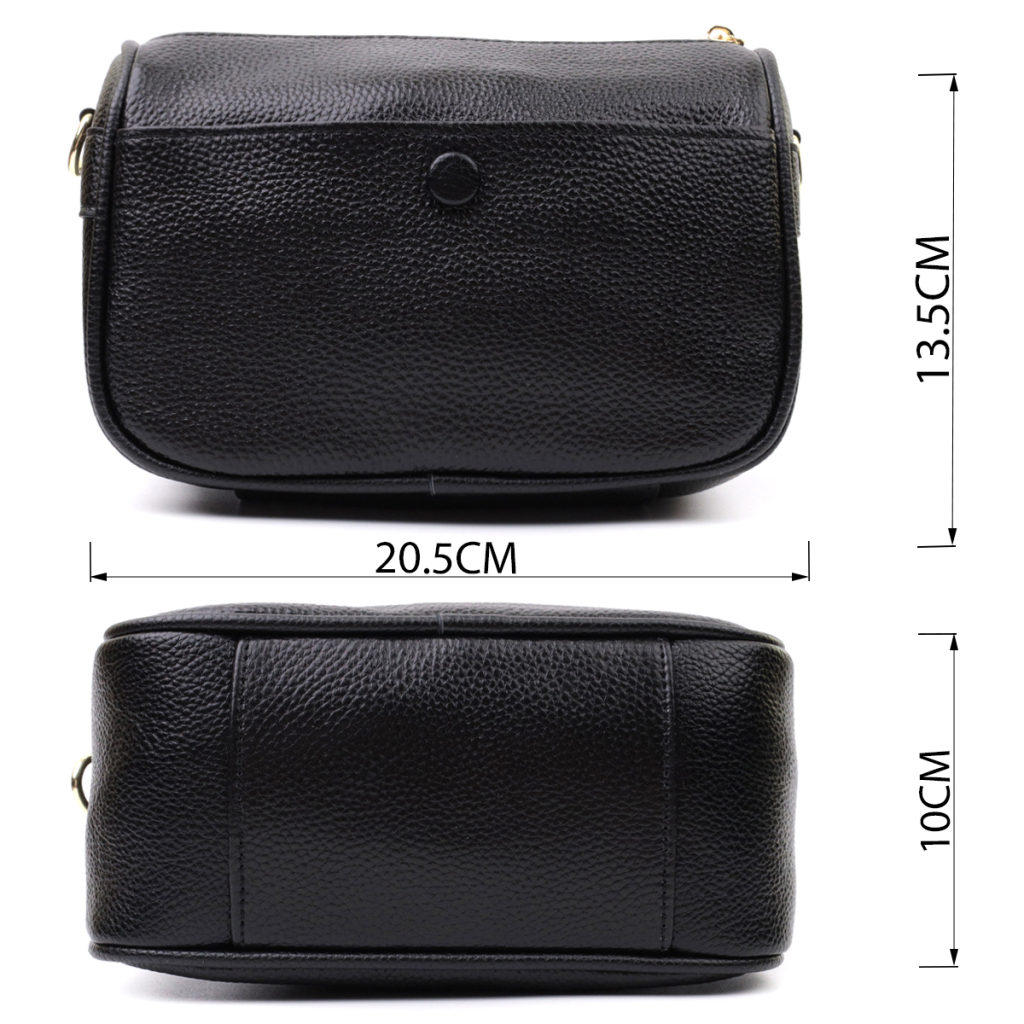 Сумка Vintage З натуральної шкіри Чорна (22590) - зображення 3