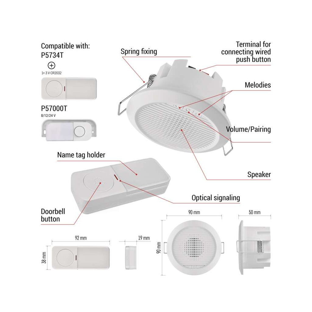 Дверний дзвінок EMOS P57103 - изображение 11