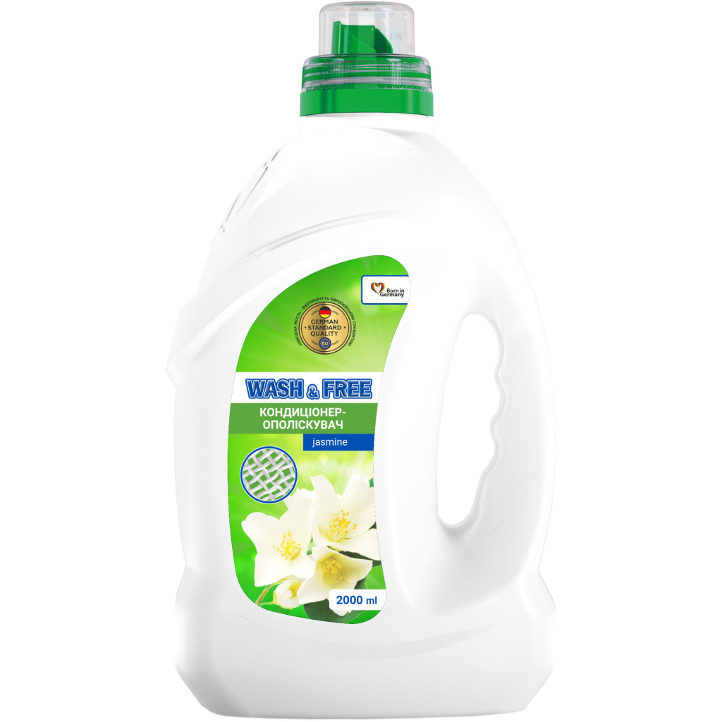 Кондиціонер для білизни Wash&Free Концентрований пом'якшувач тканин Жасмин 2 л (4262396143686/4823128001201) - зображення 1