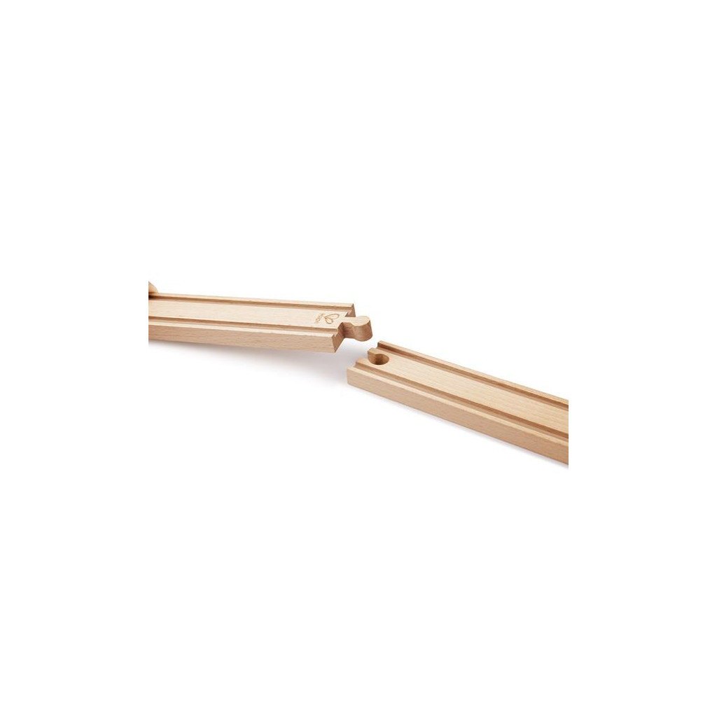 Залізниця Hape Набір для залізниці довгі прямі рейки 4 шт (E3779) - зображення 2