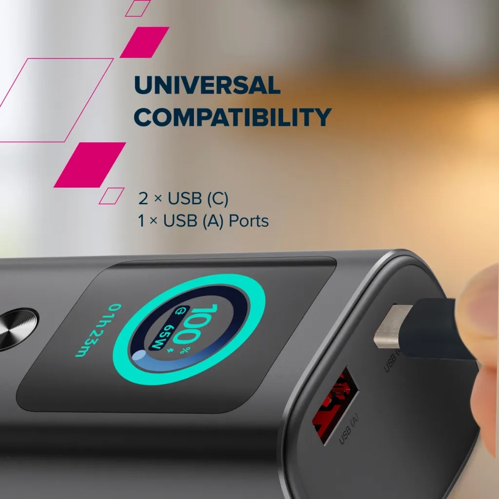 Батарея універсальна Canyon 20000mAh OnPower 265 PD/100W (CNS-CPB265DG) - изображение 11