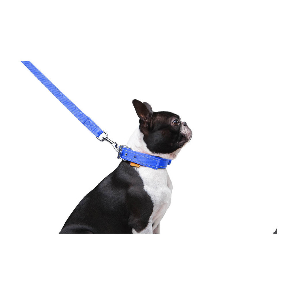 Повідець для собак Dog Extreme з нейлону подвійний Ш 20 мм Д 122 см блакитний (42982) - изображение 7