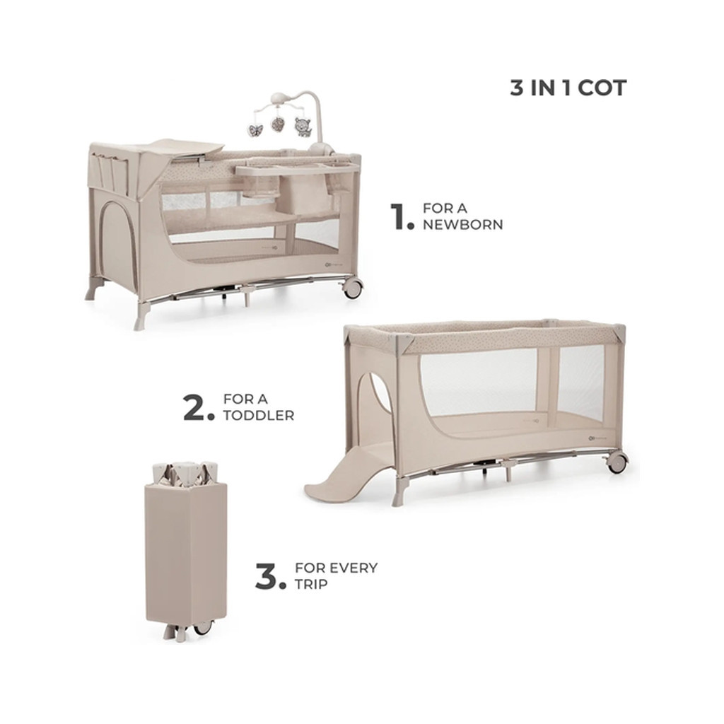Дитячий манеж Kinderkraft с пеленатором Joy 2 Beige (5902533925162) - зображення 2