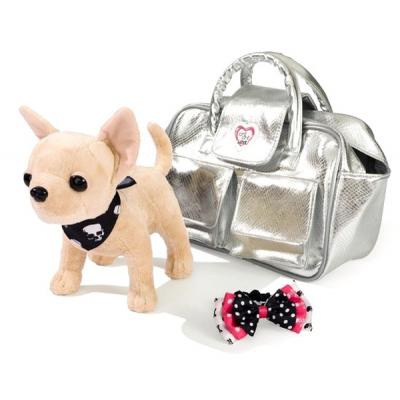 М'яка іграшка Chi Chi Love Чихуахуа Сріблястий гламур із сумочкою та шпилькою 20 см (589 5104) - зображення 1