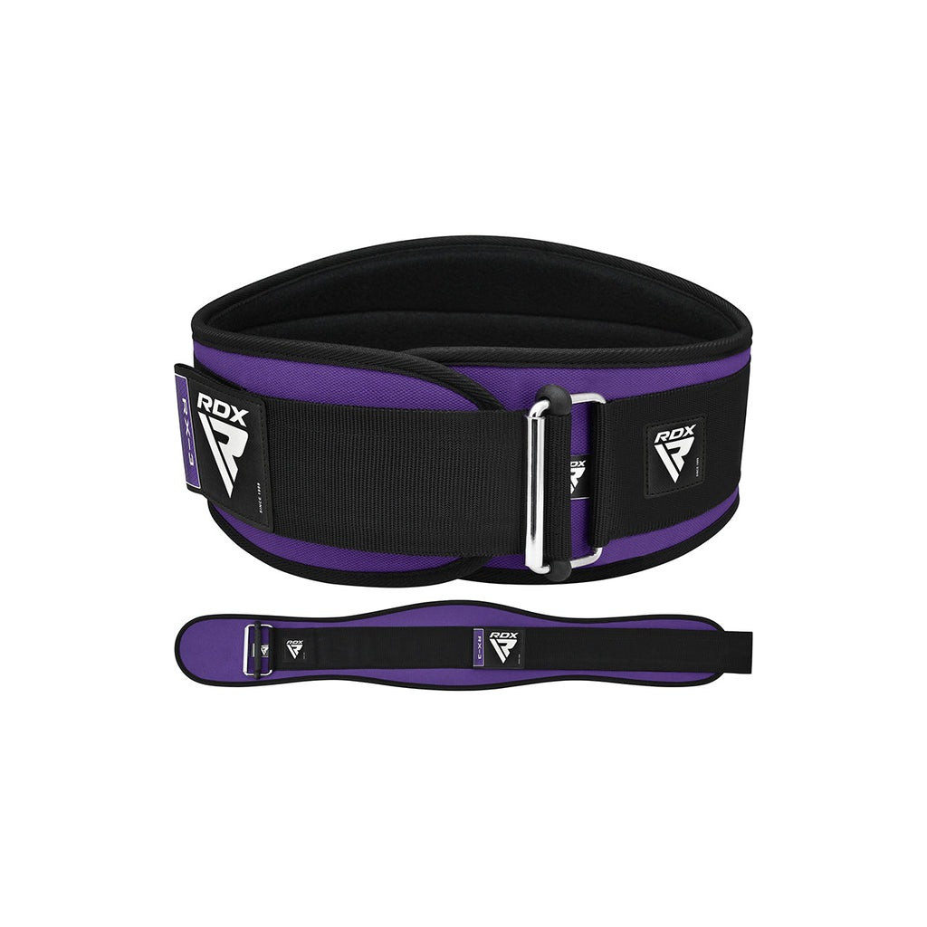 Атлетичний пояс RDX RX3 EVA Curve неопреновий Purpel S (WBE-RX3PR-S) - зображення 5