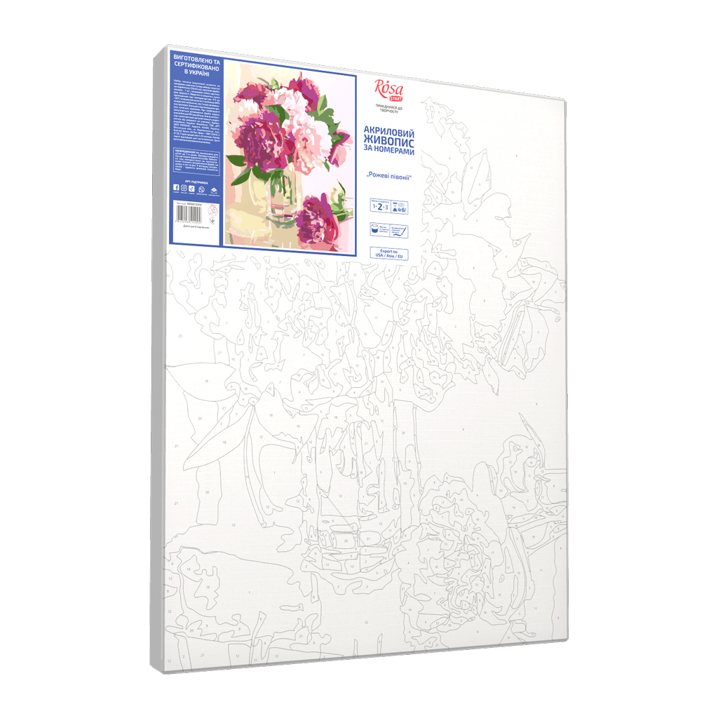 Картина по номерам Rosa Star Рожеві півонії 35х45 см (4823098514992) - зображення 2
