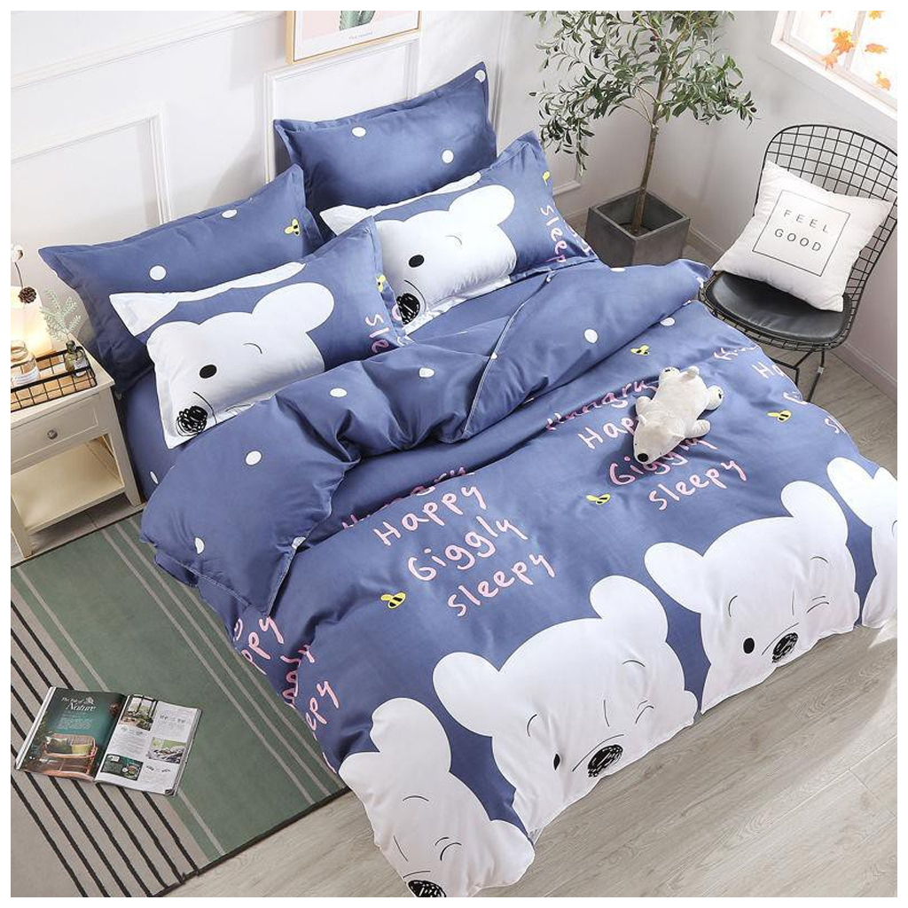 Постільна білизна MirSon Бязь Premium 17-0310 Winnie Сімейна 160x220 (2200002357609) - зображення 1