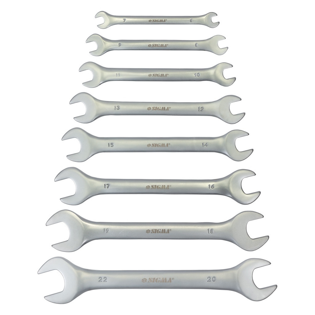 Ключ Sigma набір ріжкових 8шт 6-22мм CrV satine (6010321) - зображення 1