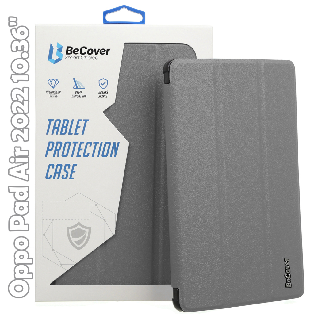 Чохол до планшета BeCover Smart Case Oppo Pad Air 2022 10.36" Gray (709517) - зображення 1
