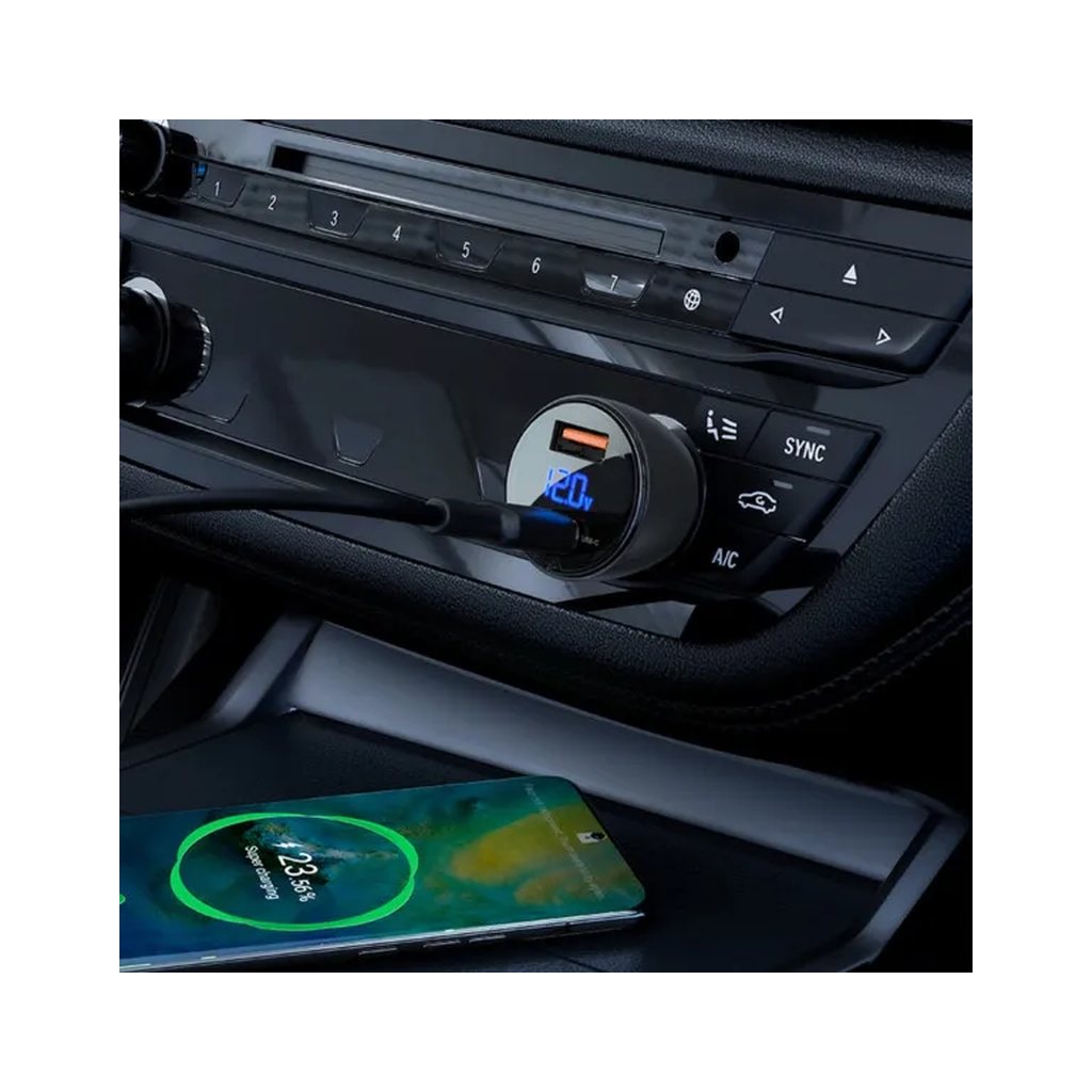 Зарядний пристрій Acefast 2xUSB 63W (USB-C + USB-A) B6 with digital display (6974316280972) - зображення 4