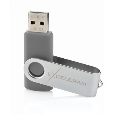 USB флеш накопичувач eXceleram 8GB P1 Series Silver/Gray USB 2.0 (EXP1U2SIG08) - зображення 3