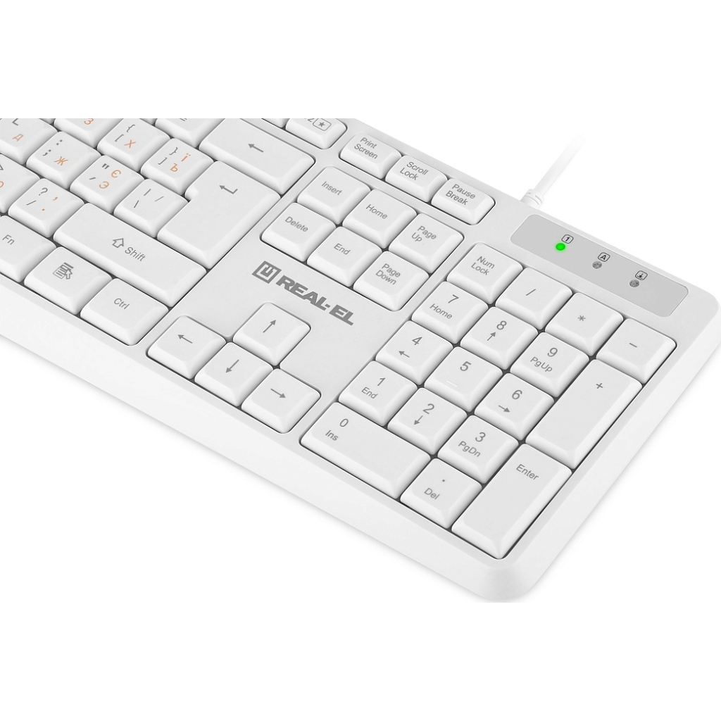 Клавіатура REAL-EL RK-513 USB White (EL123100047) - зображення 4