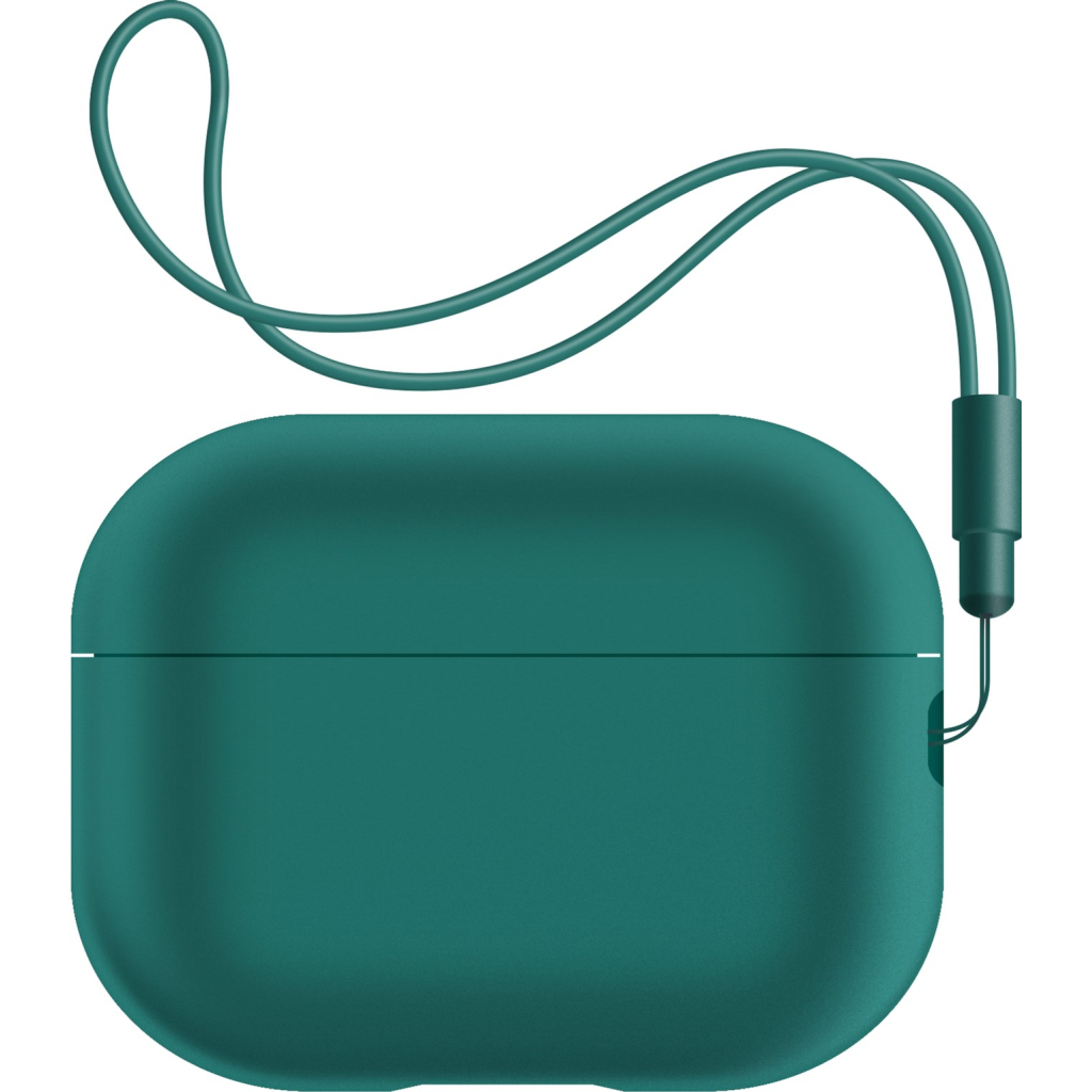 Чохол для навушників Armorstandart Silicone Case with straps для Apple Airpods Pro 2 Dark Green (ARM68612) - зображення 1