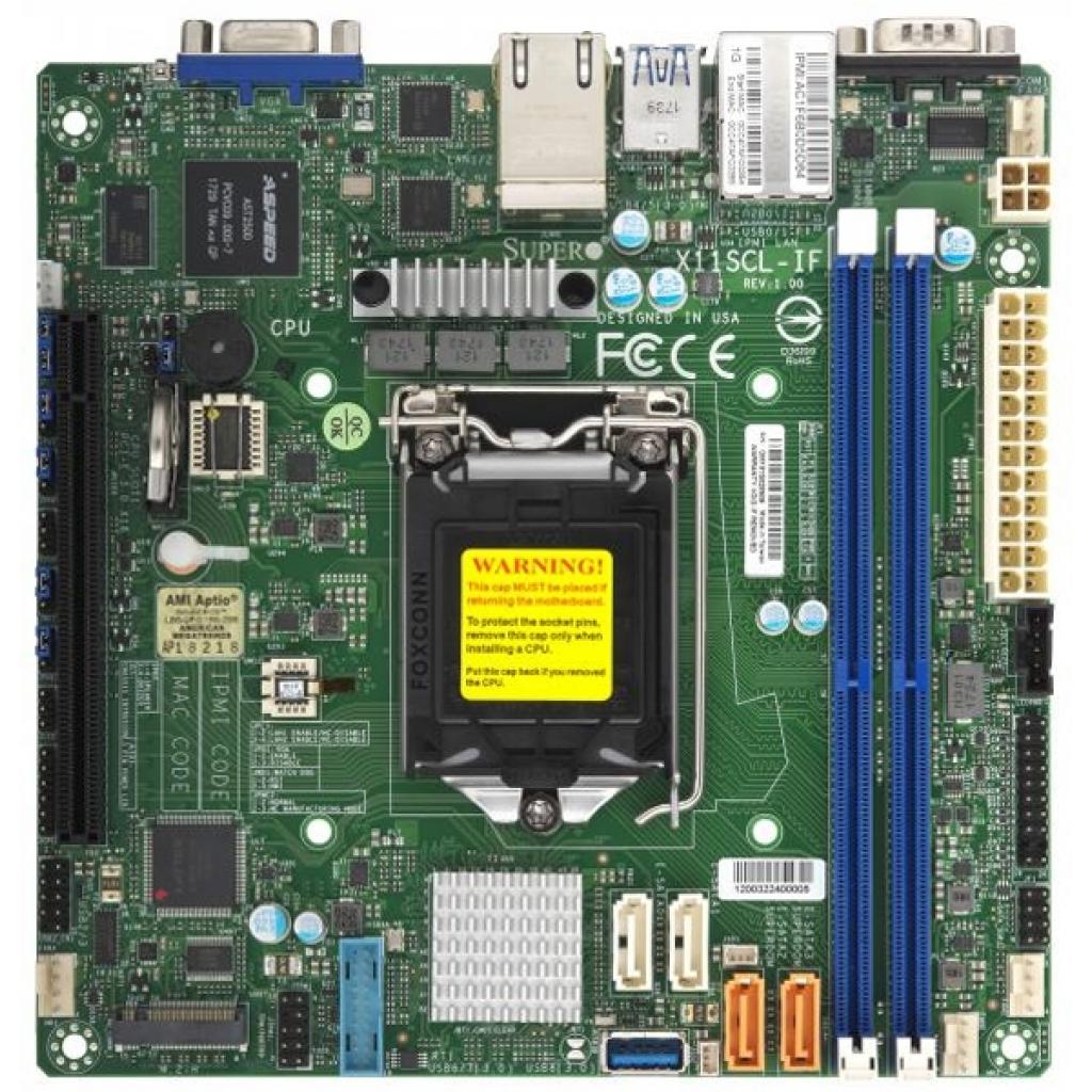 Серверна материнська плата Supermicro X11SCL-IF-O - зображення 1