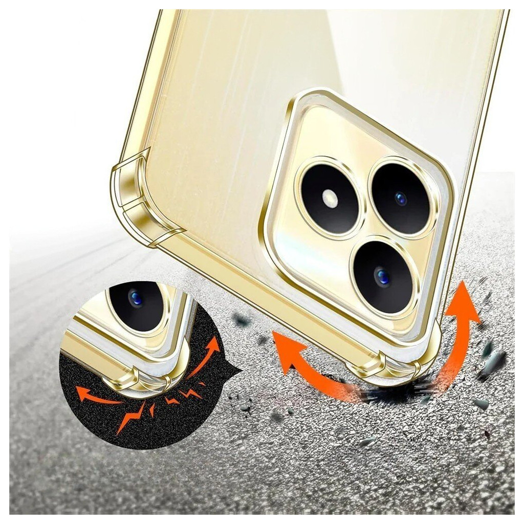 Чохол до мобільного телефона BeCover Anti-Shock Realme Note 50 Clear (711173) - зображення 5