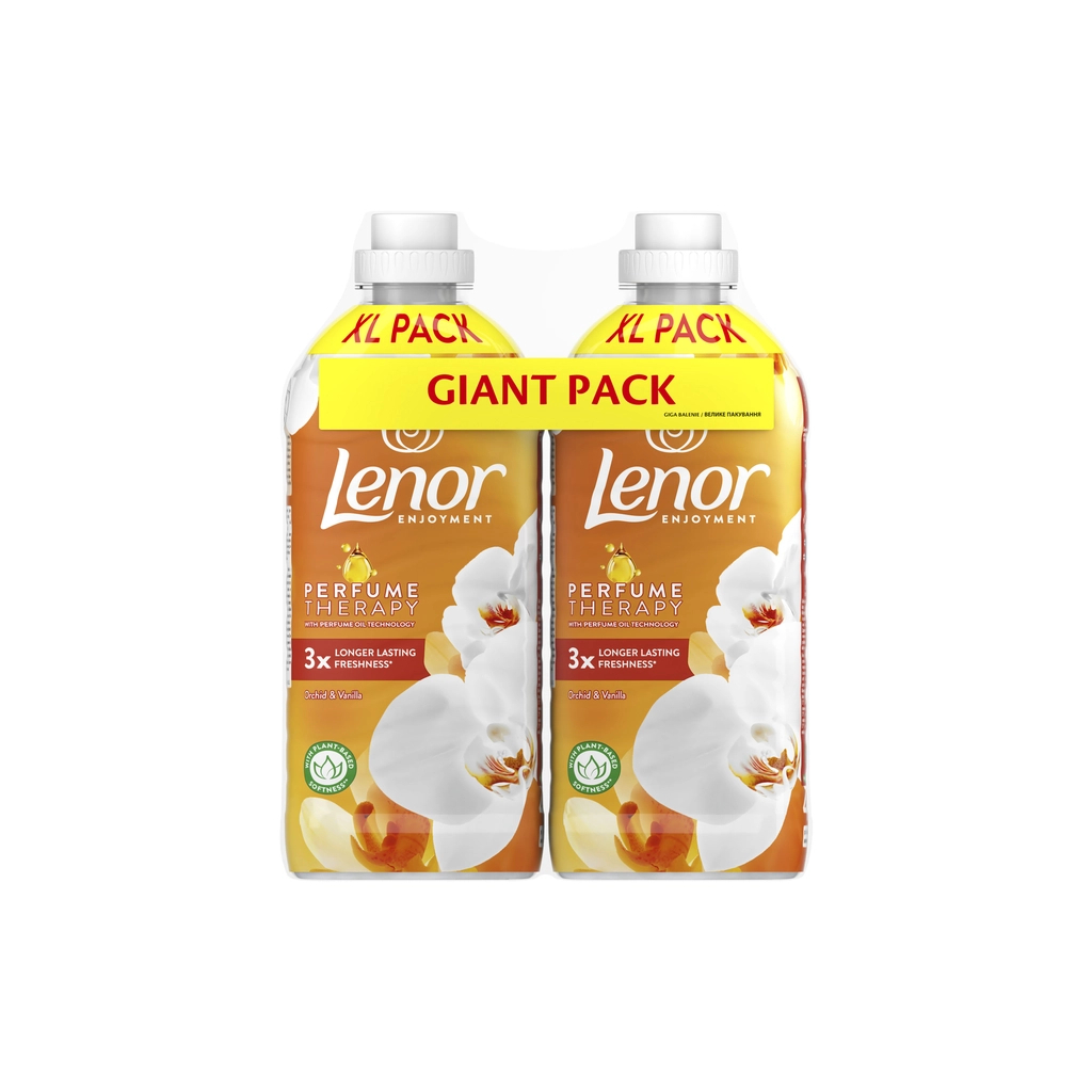 Кондиціонер для білизни Lenor Ванільна орхідея та золотий бурштин 2 x 1200 мл (8006540901830) - зображення 2