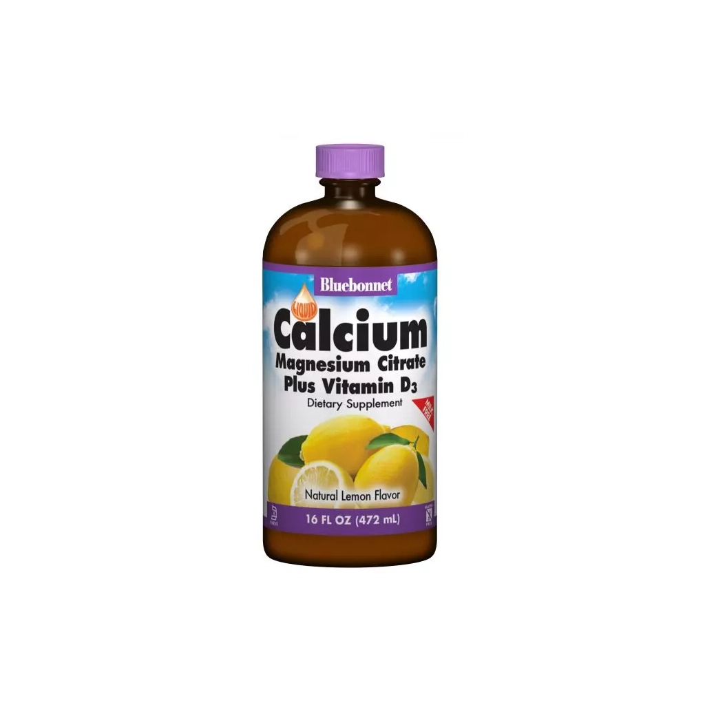 Вітамінно-мінеральний комплекс Bluebonnet Nutrition Рідкий Кальцій Цитрат Магнію + Вітамін D3, Смак Лимона, 1 (BLB0688) - зображення 1