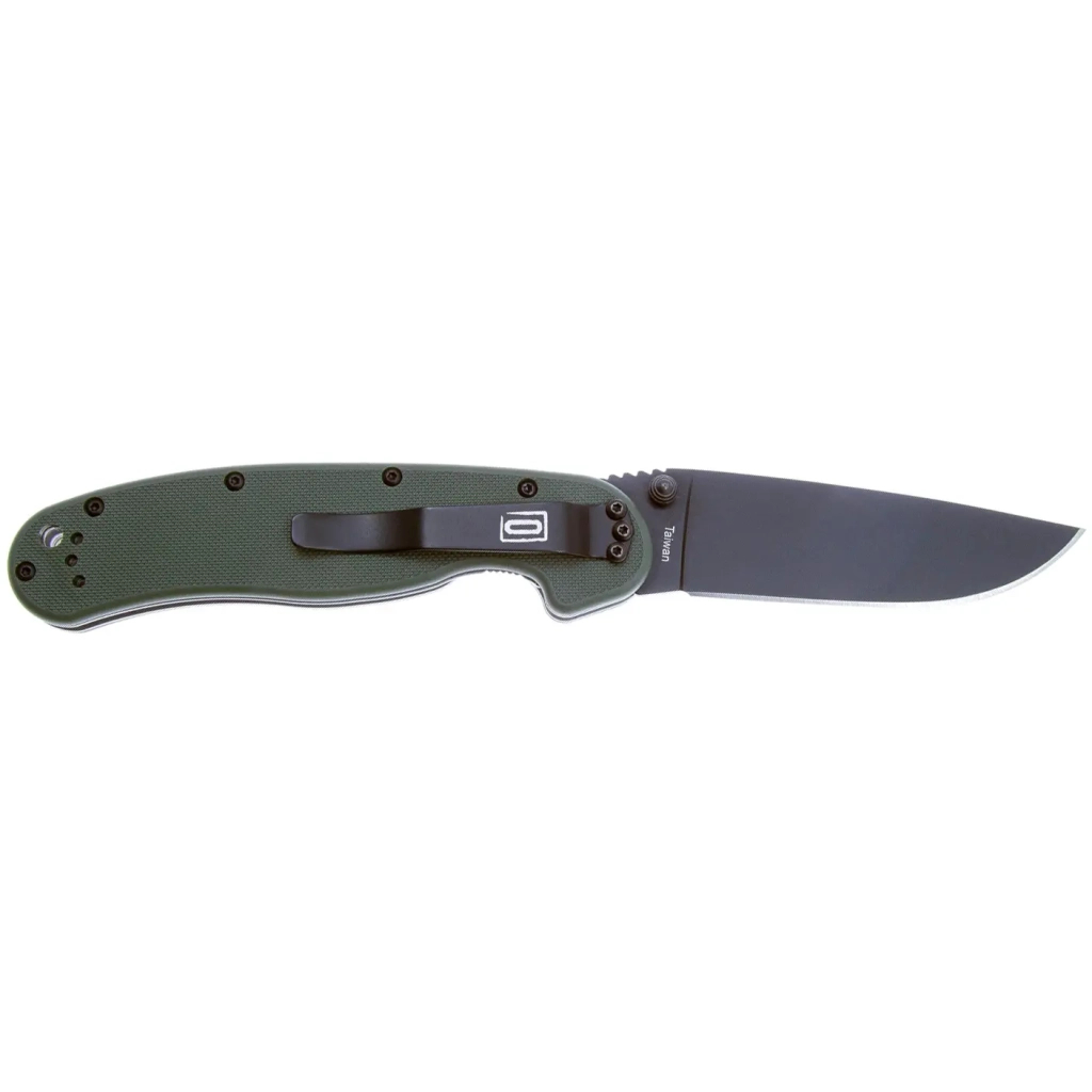Ніж Ontario Knife RAT I AUS-8 OD Green, Black Blade (ON8846OD) - зображення 2