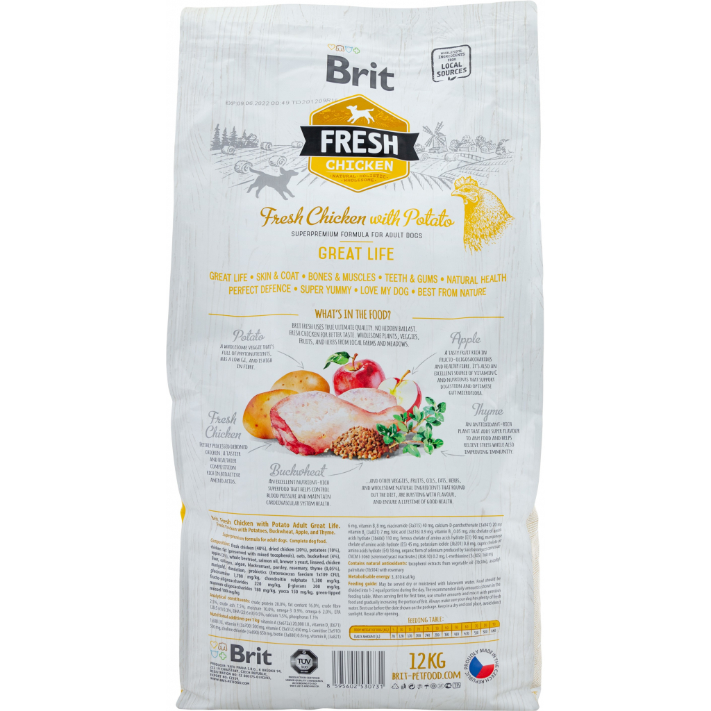 Сухий корм для собак Brit Fresh Chicken/Potato Adult 12 кг (8595602530731) - зображення 2