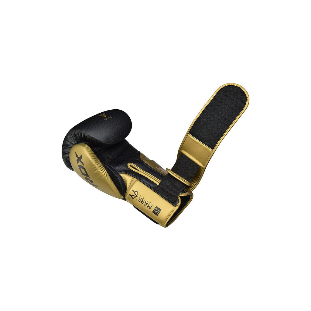 Боксерські рукавички RDX Mark Pro Sparring TRI Lira 2 Golden 10 унцій (BGM-PSTL2G-10OZ) - зображення 5