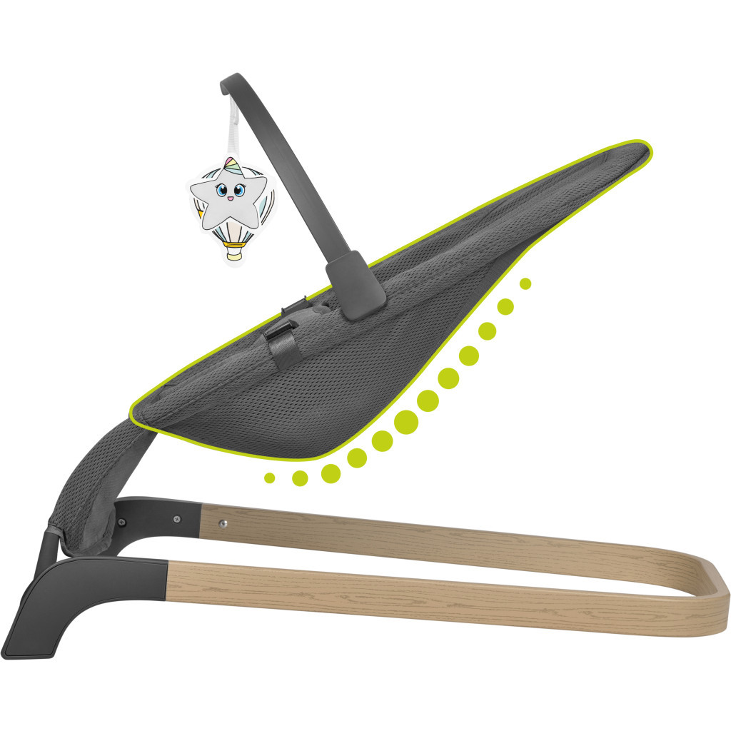 Крісло-гойдалка Lionelo шезлонг June air grey graphite (LO-JUNE AIR GREY GRAPHITE) - зображення 12