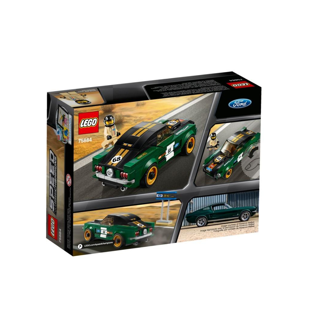 Конструктор LEGO Speed Champions 1968 Ford Mustang Fastback 183 деталі (75884) - зображення 5