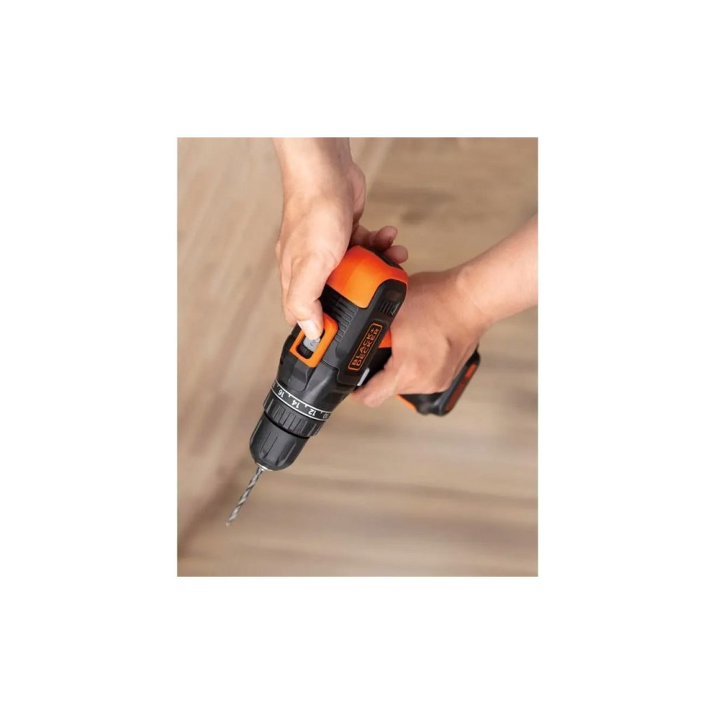 Шуруповерт Black&Decker FatMax, Li-lon 18 В, 26 Нм, 2 АКБ + ЗП, кейс (BCD7122CK) - зображення 11