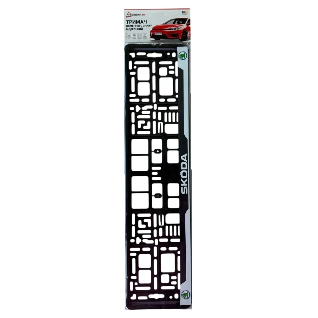 Рамка номерного знака Poputchik Skoda (24-115-IS) - изображение 4
