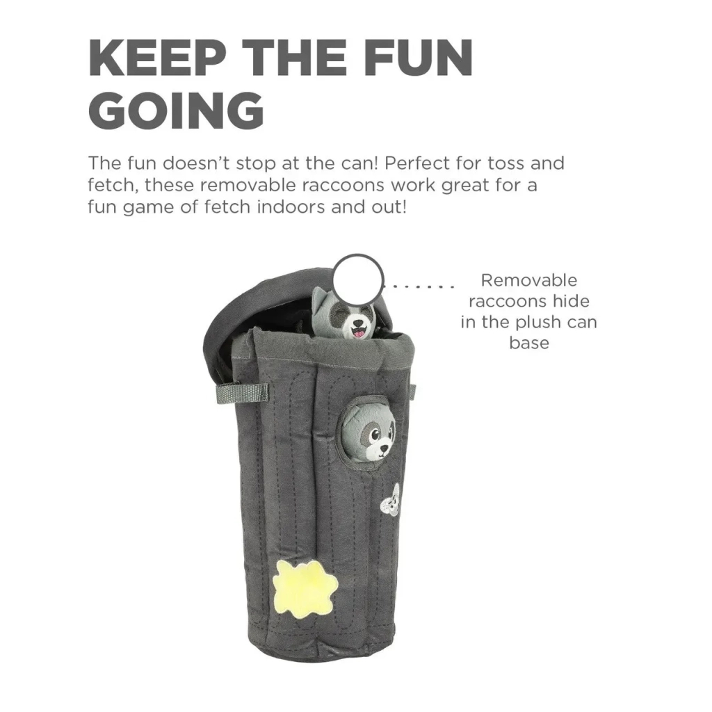 Іграшка для собак Outward Hound Єнот пазл-схованка сіра (0700603704984) - изображение 5