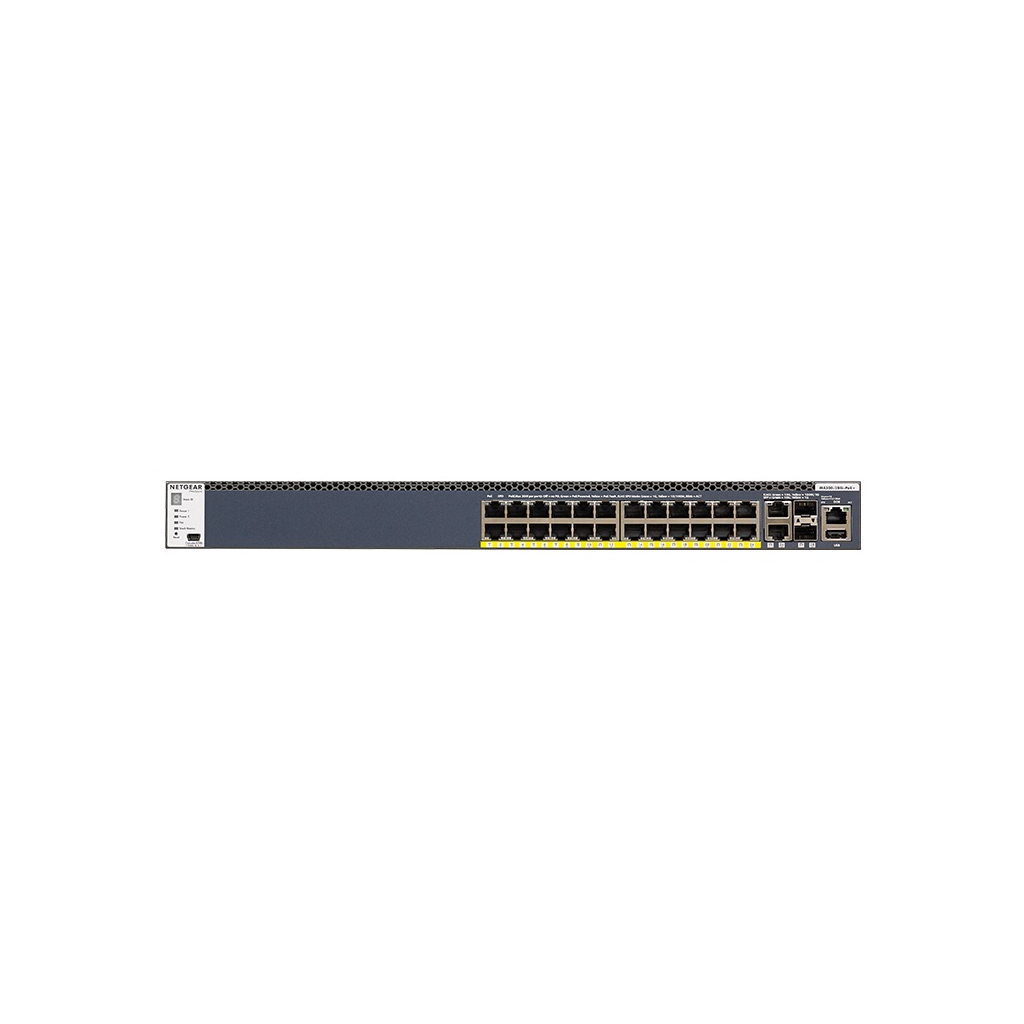 Комутатор мережевий Netgear M4300-28G-POE+ (GSM4328PA) 24x1GE PoE+, 2x10GE, 2xSFP+, керо (GSM4328PA-100NES) - зображення 1