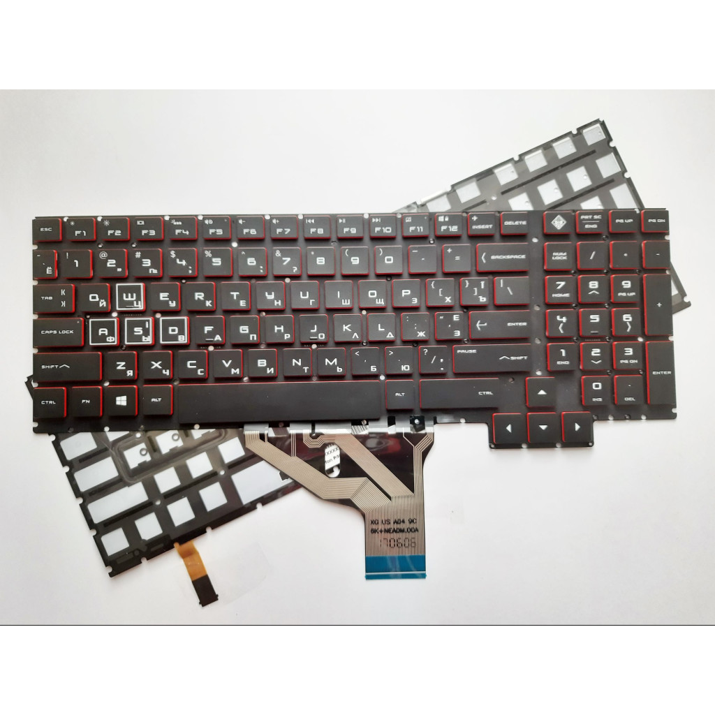 Клавіатура ноутбука HP Omen 15-CE Series чорна з підсвіткою (A46085) - зображення 1