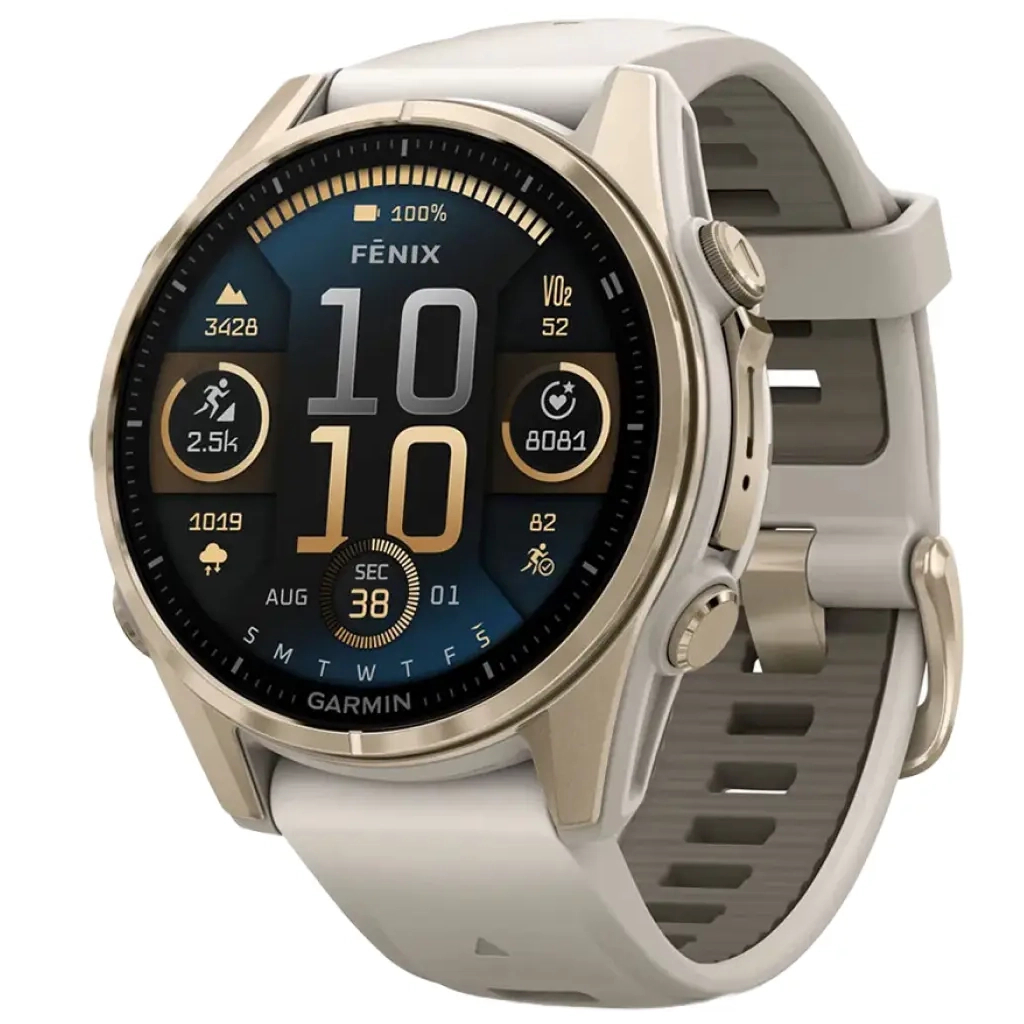 Смарт-годинник Garmin fenix 8 43mm, AMOLED, Saph, SftGldSS/FgGry, FogGry/DkSndbnd, GPS (010-02903-11/010-02903-18) - зображення 1