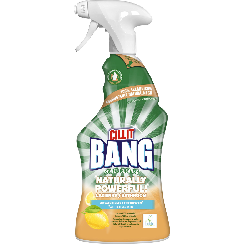 Спрей для чищення ванн Cillit Bang Природна сила Антиналіт 750 мл (5900627093377/4002448143727) - изображение 1
