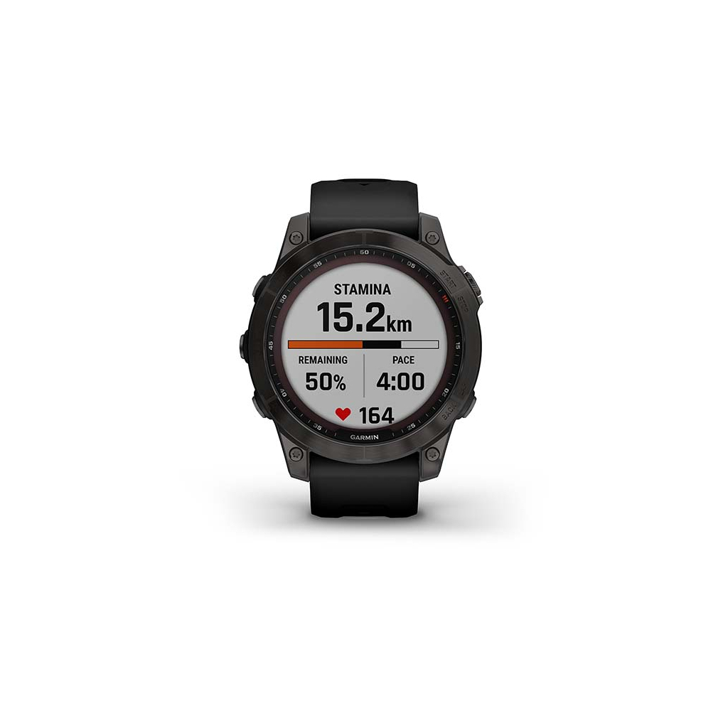 Смарт-годинник Garmin fenix 7 Sapph Solar, Carbon Gray DLC Ti w/ Black Band, GPS (010-02540-21) - зображення 6