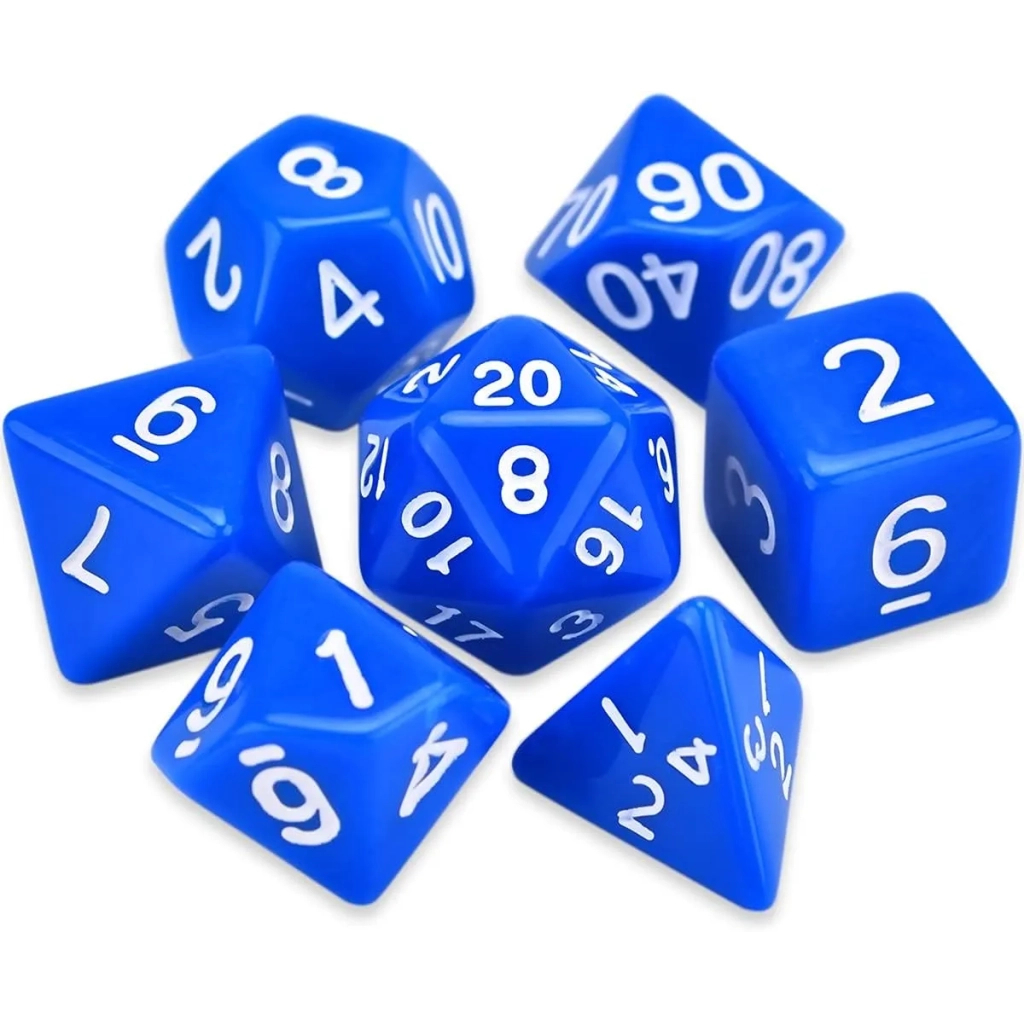 Набір кубиків для настільних ігор Games 7 Days Opaque 7 Dice Set - Blue (g7dopaq05) - зображення 1