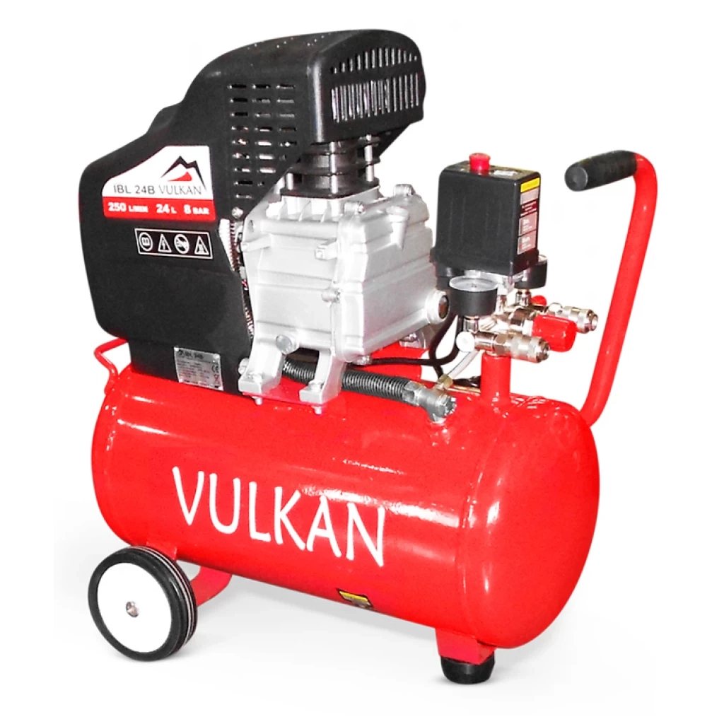 Компресор Vulkan IBL24B 24л 250/190л/хв, 1,8кВт, 10bar, 1 циліндр (IBL24B) - зображення 1