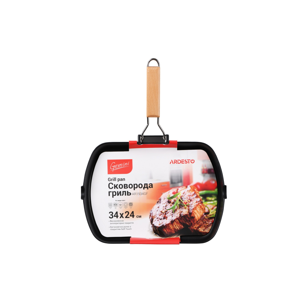 Сковорода Ardesto Gemini Baceno Grill 34х24 см (AR1934GF) - зображення 3