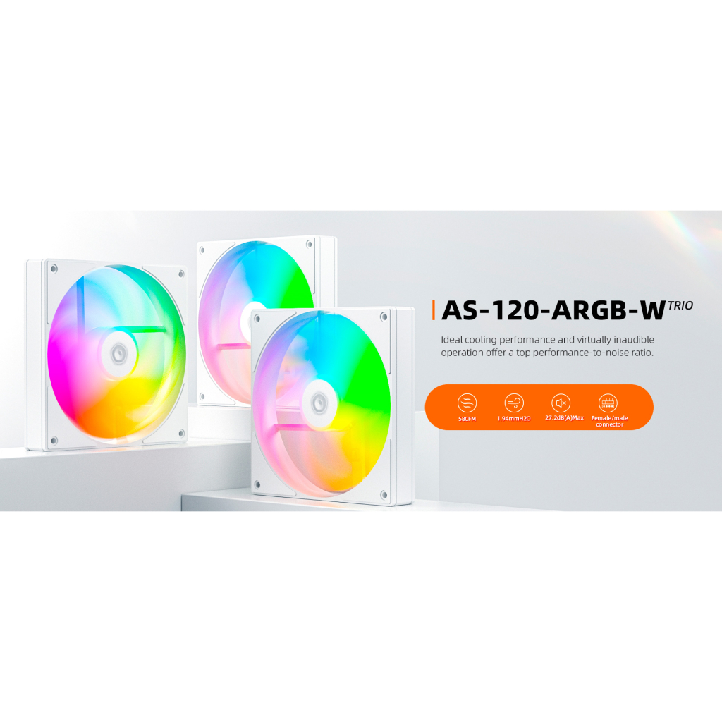 Кулер до корпусу ID-Cooling AS-120-ARGB-W TRIO - зображення 8