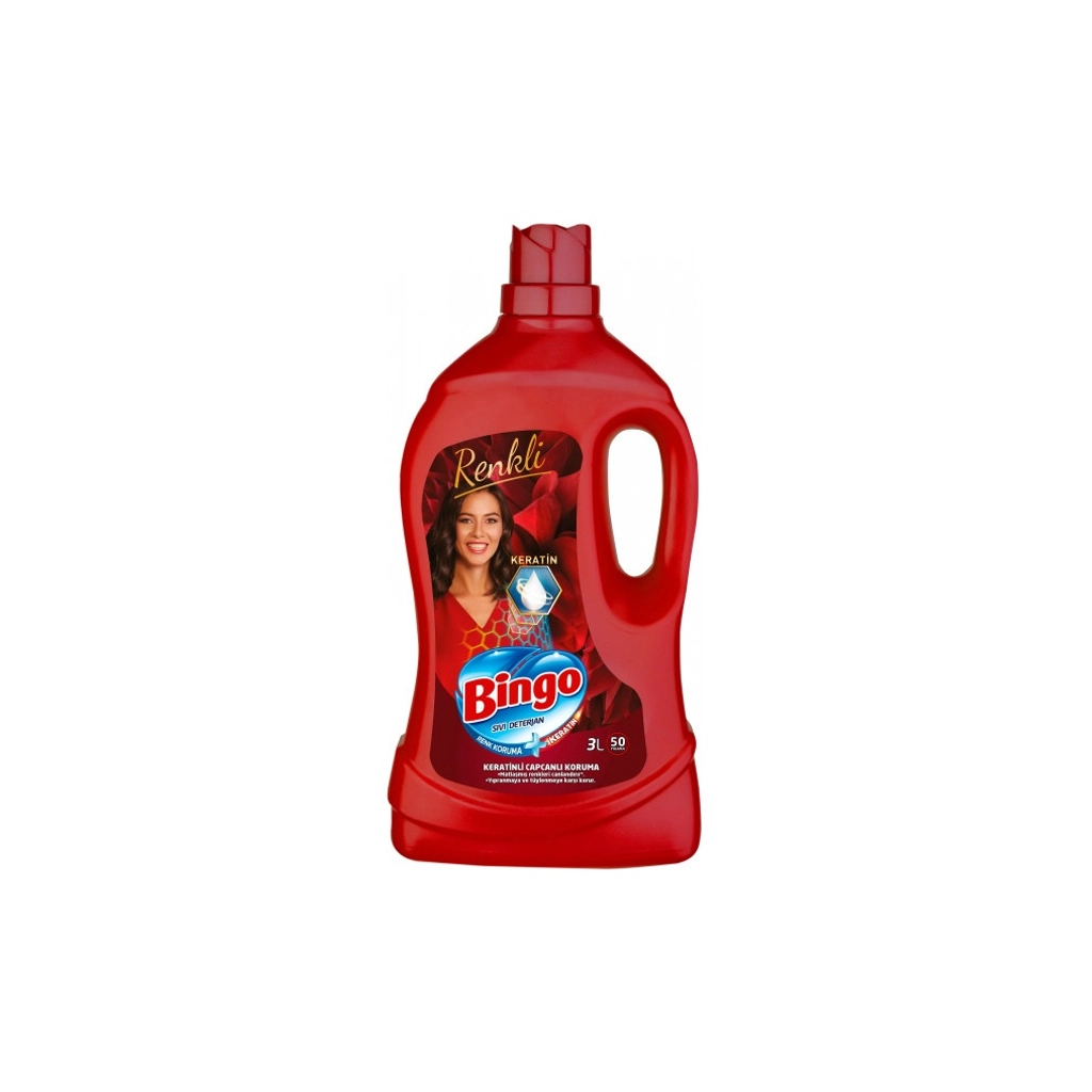 Гель для прання Bingo Для кольорових речей з кератином 3 л (8690536923861) - зображення 1