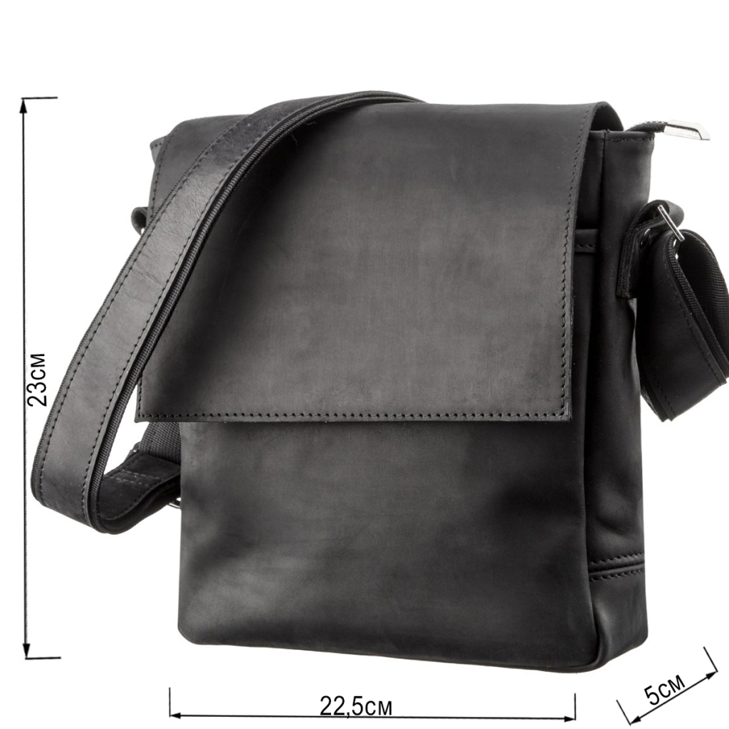 Сумка Shvigel Шкіряна Чорна (11171) - зображення 3