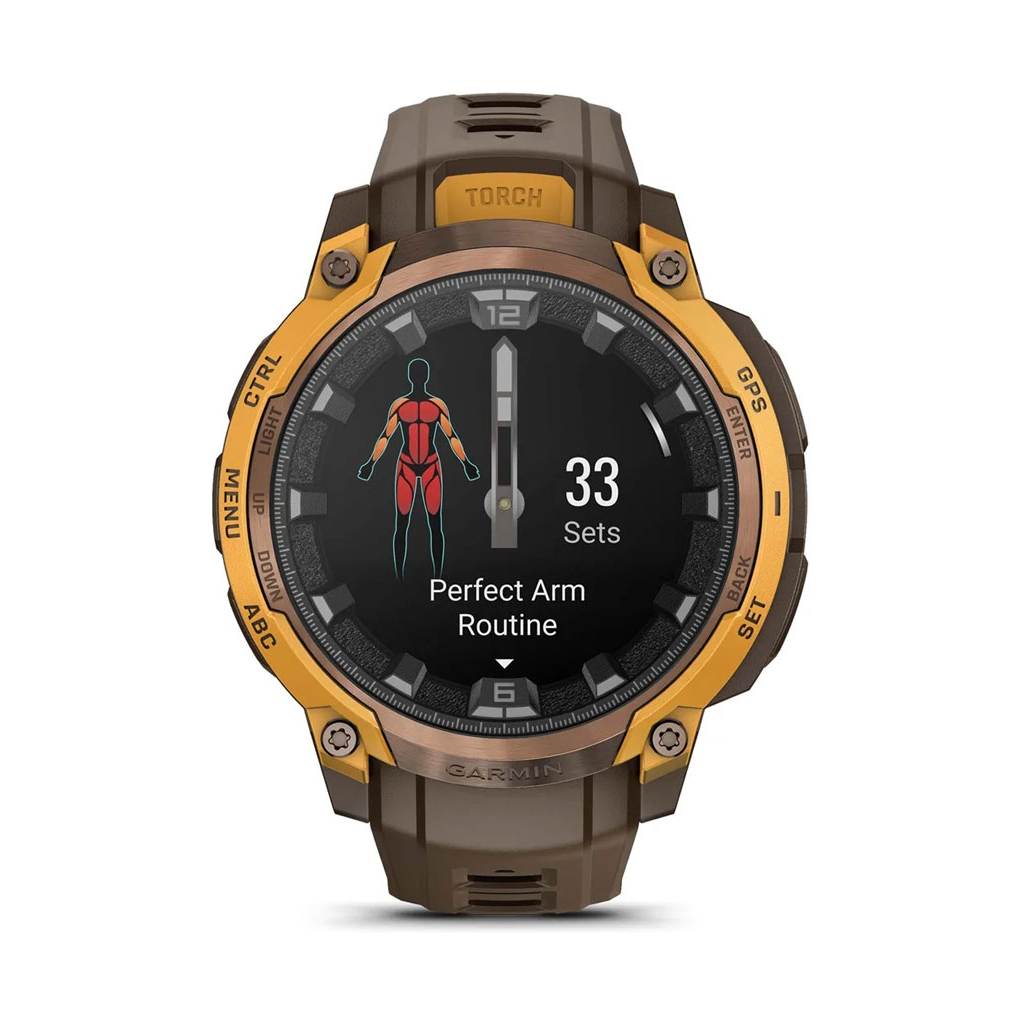Смарт-годинник Garmin Instinct Crossover AMOLED, BronzeSunburst/Cocoa, GPS смарт-годинник (010-03398-01) - изображение 9