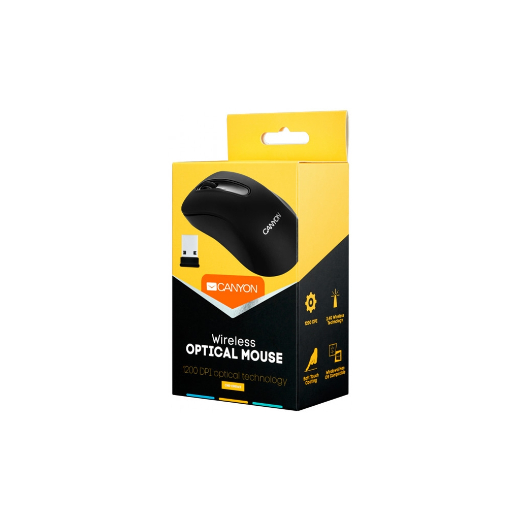 Мишка Canyon CNE-CMSW2 Wireless Black - зображення 2