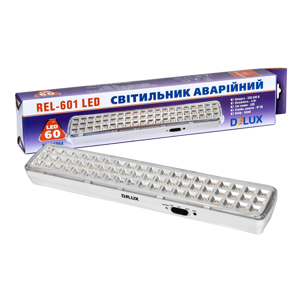 Світильник Delux REL-601 (3.7V2Ah) 60 LED 4W (90016961) - изображение 2