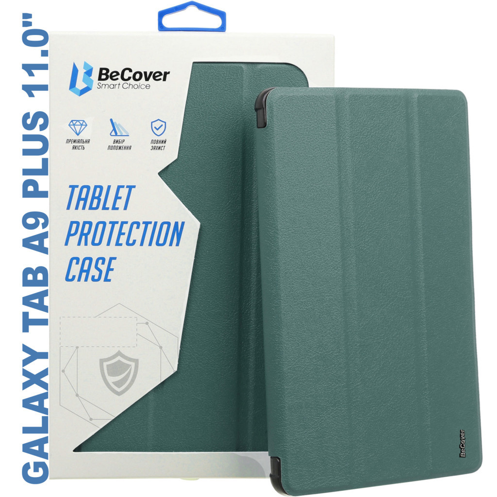 Чохол до планшета BeCover Soft Edge stylus holder Samsung Tab A9 Plus SM-X210/SM-X215/SM-X216 11.0" Dark Green (710368) - зображення 1
