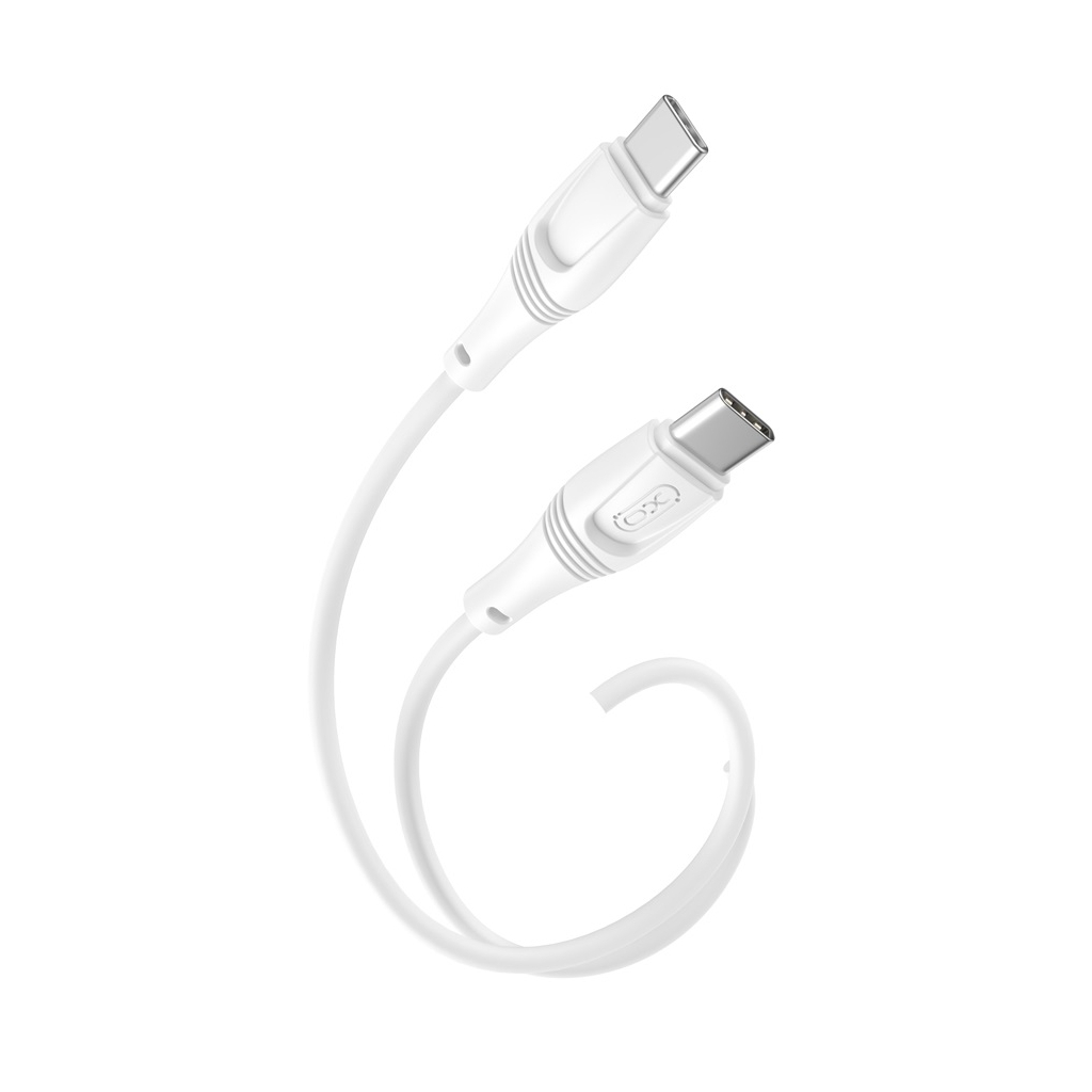 Дата кабель USB-C to USB-C 1.0m 60W High Elastic Zeus XO (NBQ239B_White) - зображення 3