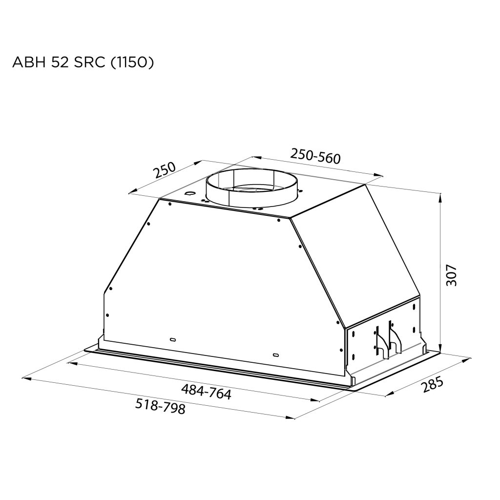Витяжка кухонна Pyramida ABH 52 SRC (1150) GWH - зображення 11