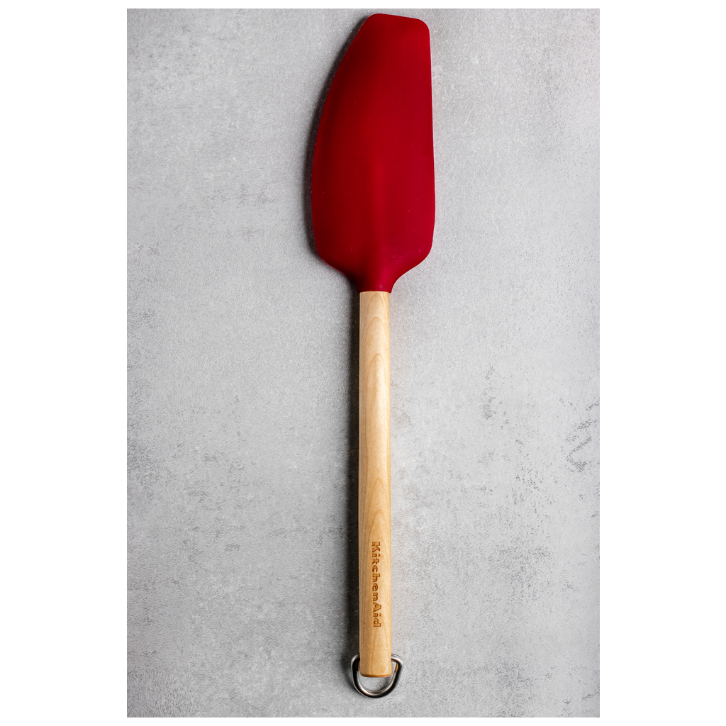 Лопатка кухонна KitchenAid Coreline для тіста, 35,3 см, береза, червоний (KQR732OHERE) - зображення 5